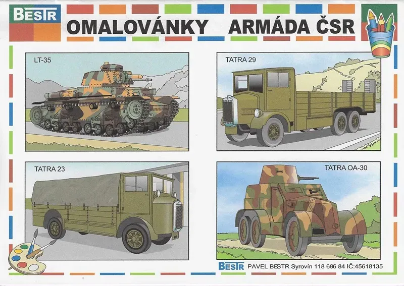 Omaľovánky Bestr A5 Armáda ČSR